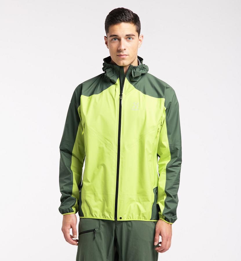 Haglöfs Mens L.I.M Comp Waterproof Jacket Light Green New Zealand 34127VFIW